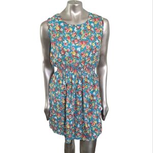 🪻BOGO🪻 Floral Sleeveless Dress Size Large Elastic Waist